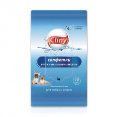 Cliny Влажные гигиенические салфетки для кошек и собак